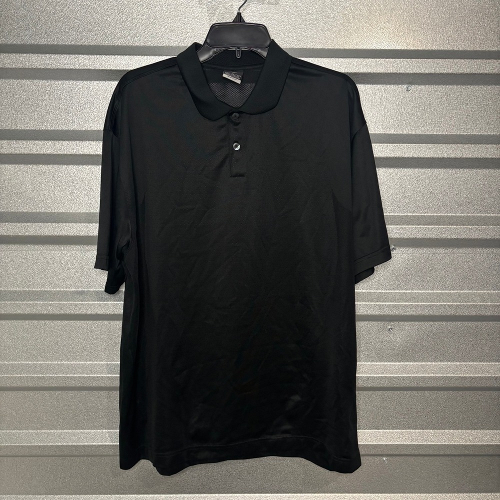 Nike Golf FitDry Men's XL Black Textured Performance Polo Shirt